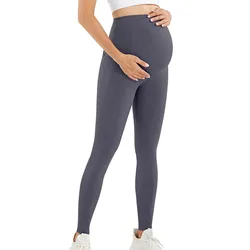 Pantalones de Yoga para mujer embarazada, mallas deportivas largas para gimnasio, mallas suaves de Fitness, pantalones elásticos transpirables de cintura alta