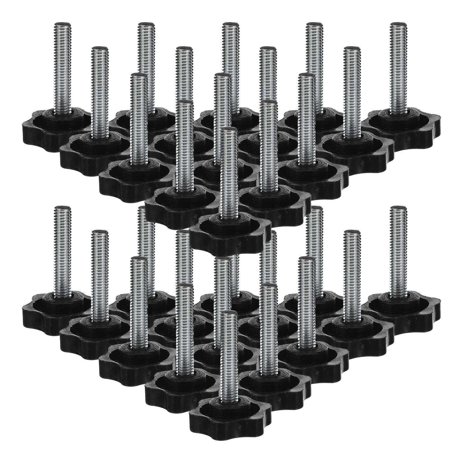 

20Pcs M8 X 40mm Threaded Hand Knob Nut Screw Combination for Cabinets Handle and Machine Parts Thread Clamping Knob Handle