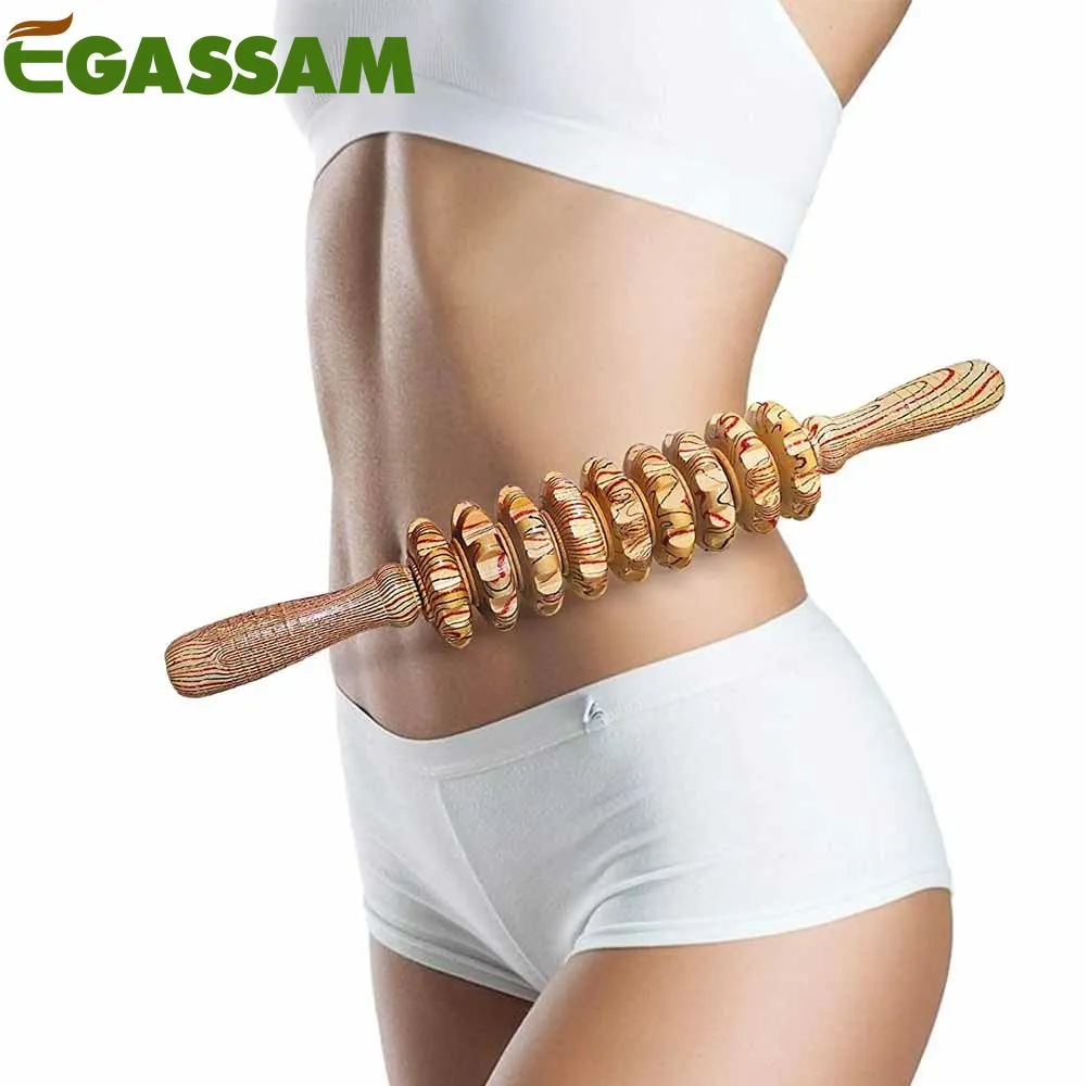 

1PC Wood Therapy Massage Tool Trigger Point Massager Stick for Fascia Cellulite Muscle & Abdomen Body, Muscle Belly Relief Tool