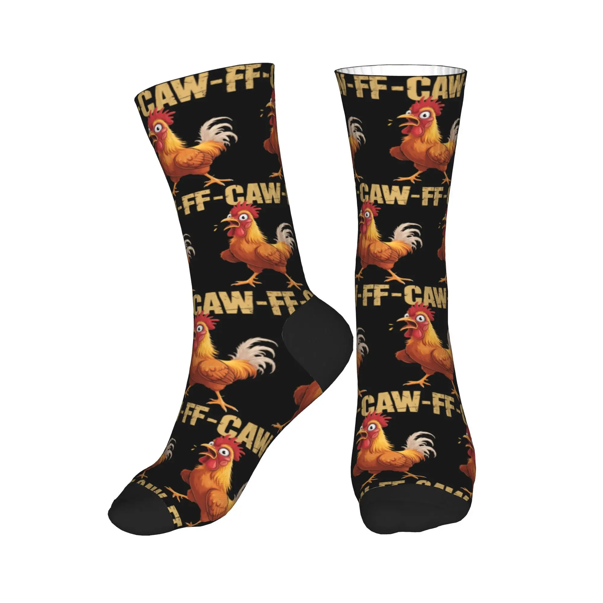 F-Caw-F الغراب القوطية مضحك الفكاهة جوارب مخصصة القوطية الجوارب الشتاء عدم الانزلاق الجوارب النساء الرجال الدراجات جوارب ناعمة متوسطة