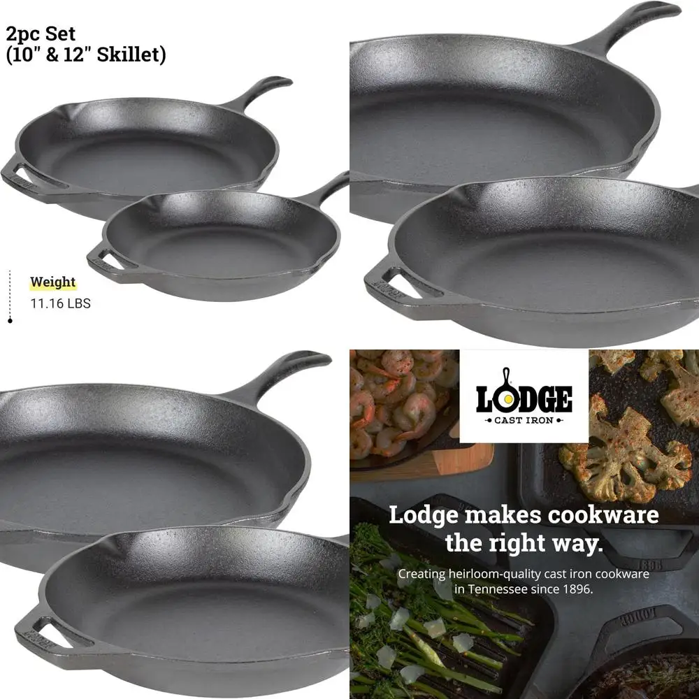 

Набор сковородок Dual Chef: 10 и 12 дюймов