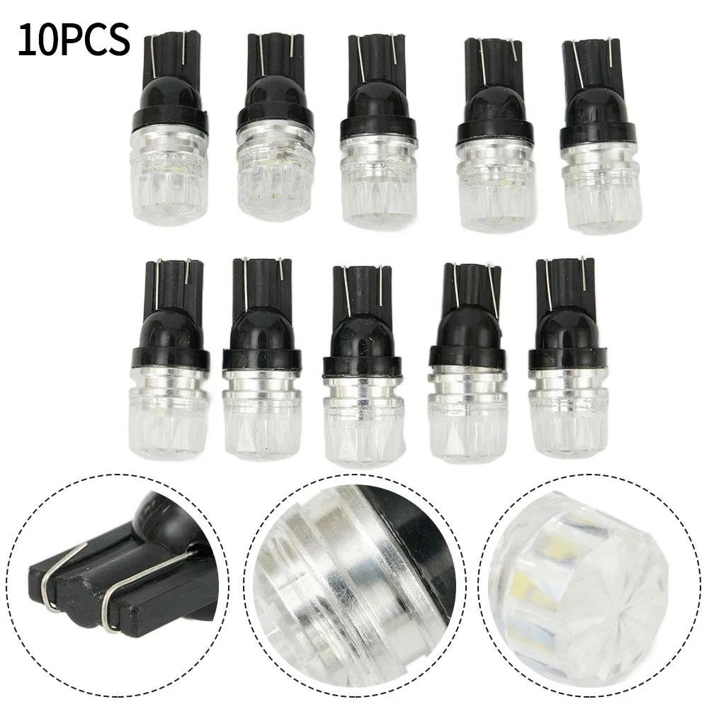 หลอดไฟ LED T10 10ชิ้นอุปกรณ์เสริม2SMD แผงหน้าปัดไฟ LED ป้ายทะเบียนรถแสดงแผนที่กำลังสูงมีประโยชน์จริง