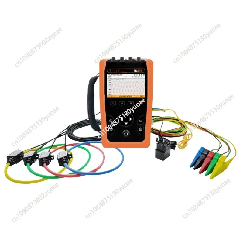 Power Quality Analyzer, Energy Consumption Monitoring, Three-Phase Power, Handheld, Waveform, Recorder, Mi550