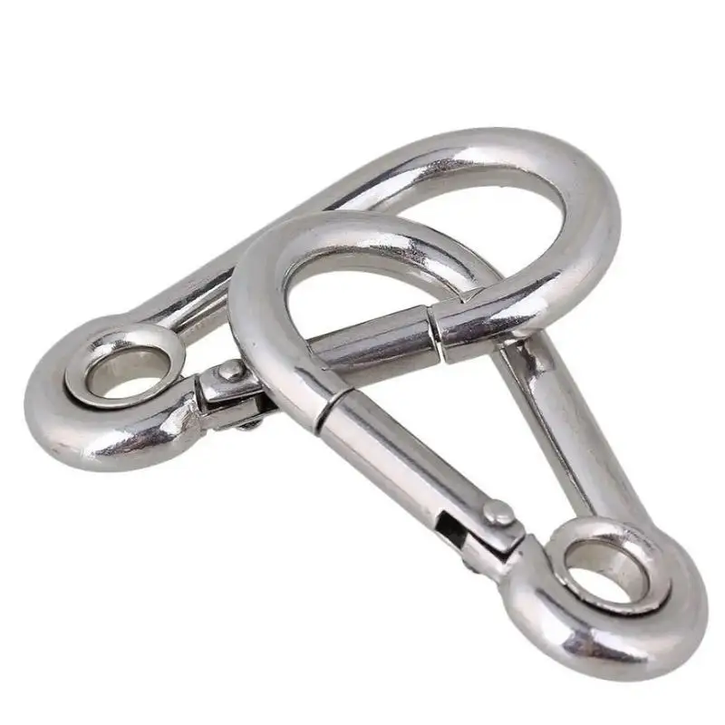 1/2PCS Spring Snap Hook M4 M5 M6 M7 M8 M10 Swing Rope Link Buckle Carabiner Connection Safety Buckles Climbing Accessories