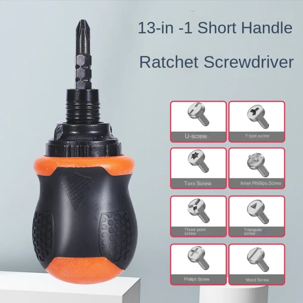 

New Chrome Vanadium Steel Ratchet Screwdriver Set Double-head Multifunctional Screw Driver Bit 13 in 1 Hand Tools Home