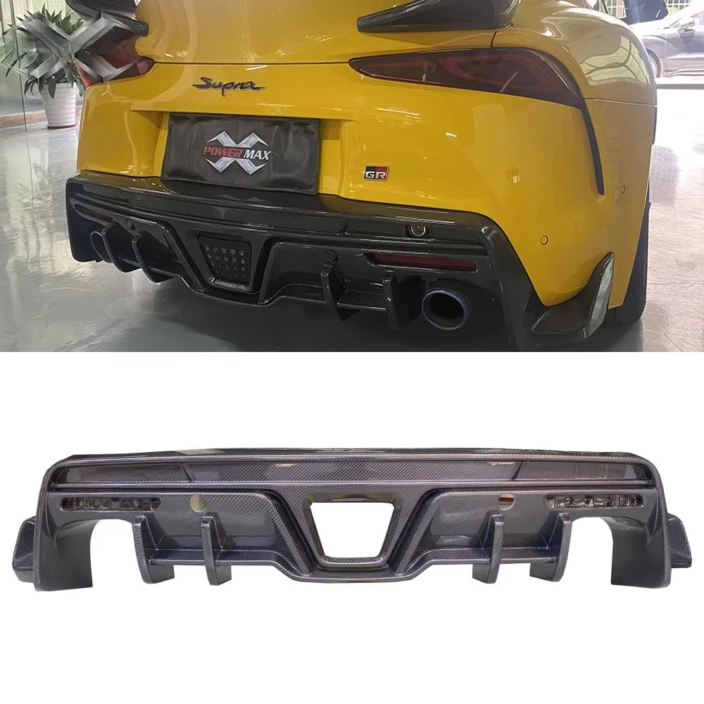 Carbon Fiber Toms Style Rear Bumper Lip Diffuser for Toyota GR Supra A90 A91 MK5 Rear Diffuser view 2