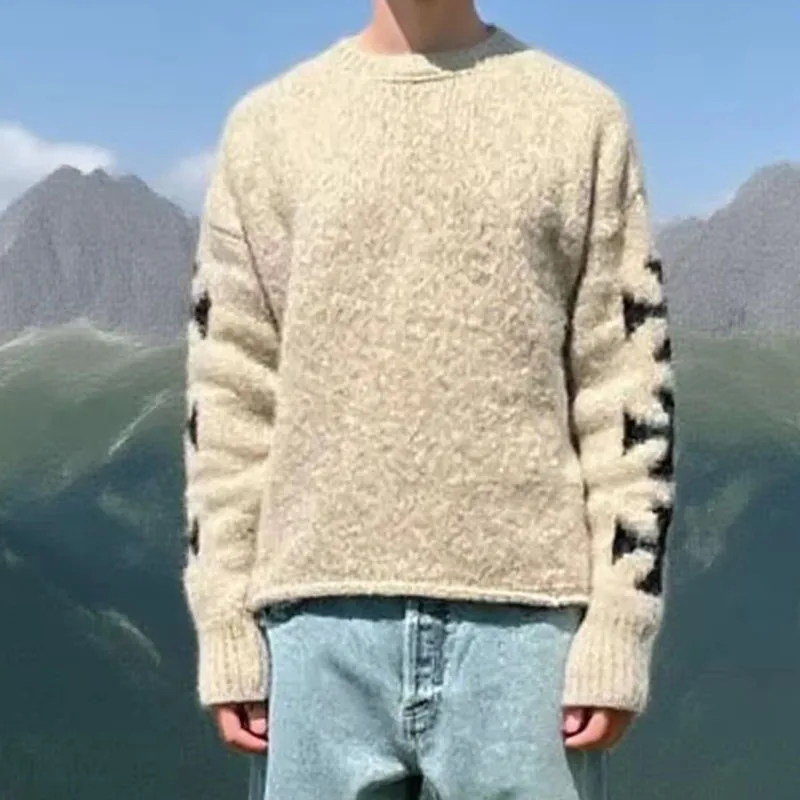 

Vintage Hip Hop Autumn Winter Warm Sweater Couple Harajuku Fashion Casual Oversized Pullover Punk Gothic Street Ladies Sweater