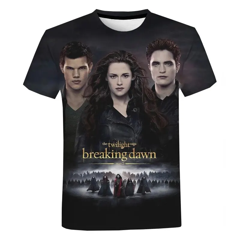 The Twilight Saga 3D Print T-Shirts Streetwear Men Women Fashion Oversized Short Sleeve T Shirt O-Neck Kids Tees Tops Clothing