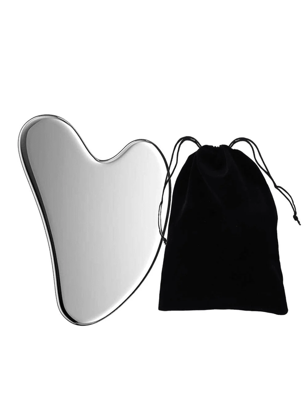 

Gua Sha Board Heart Shape Stainless Steel Muscle Massage Tissue Therapy Scraping Plate Promote Blood Circulation Body Relaxation