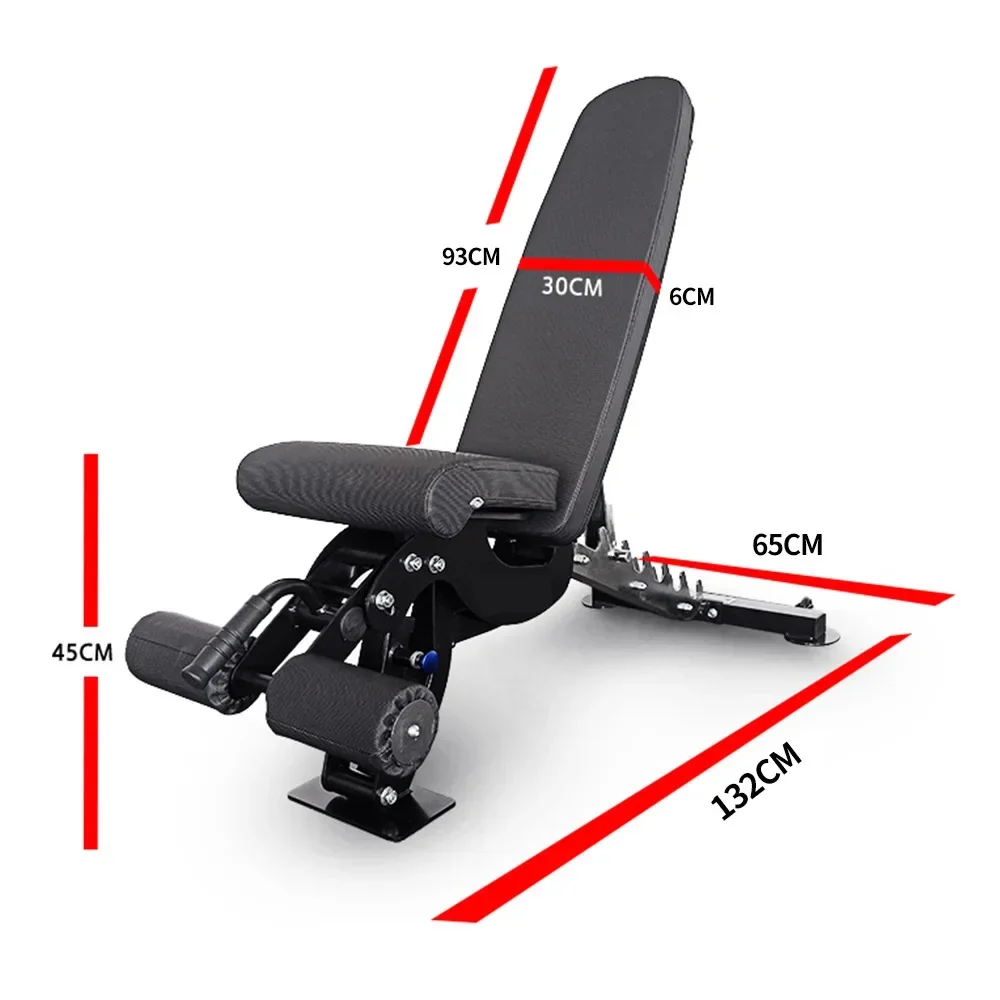 -Banco de pesas semi comercial Dinuo, prensa de piernas, mancuernas, equipo de gimnasio, bancos de pesas de entrenamiento, banco inclinado y declinado