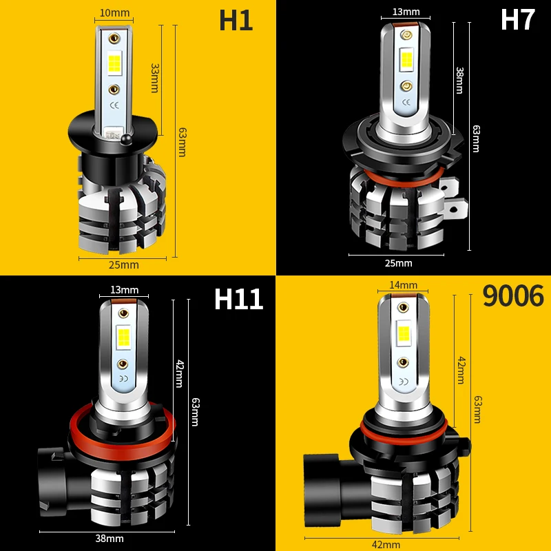 2PCS For Land Rover Range Rover Sport 2006-2009 H7 High Low Beam Lamp LED Headlights Canbus 6000K H11 Low Power Fog Light