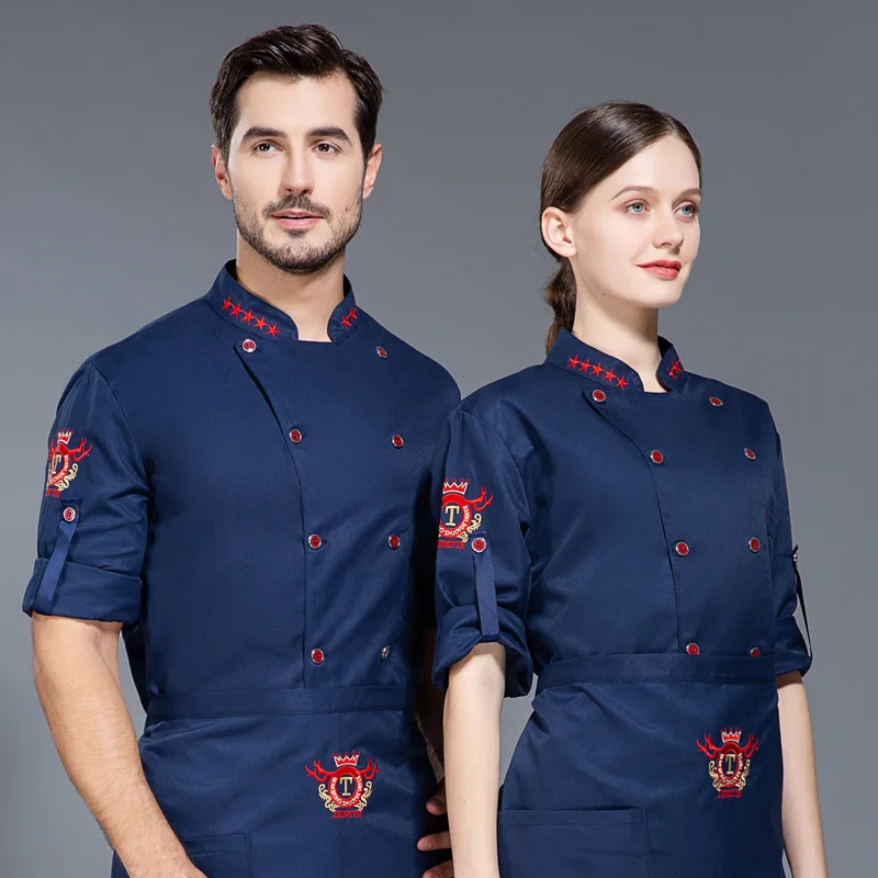 Manica regolabile manica lunga uniforme da cuoco manica lunga autunno e inverno vestiti cucina dell'hotel ristorante cucina Catering caldo