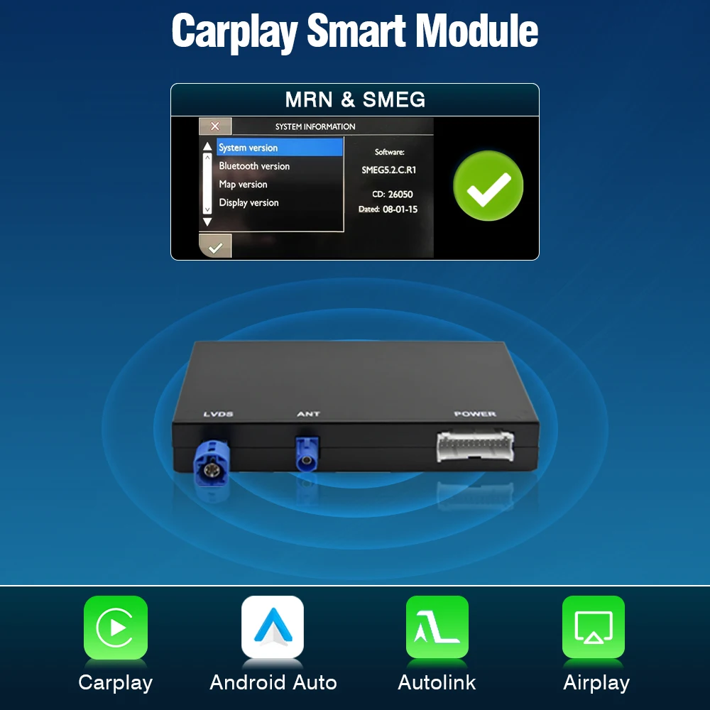 AUTOTOP Draadloze CarPlay Android Auto Interface voor Peugeot Citroen DS SMEG C4 C5 DS4 DS3 DS5 308 508 208 3008 5008 Multimedia