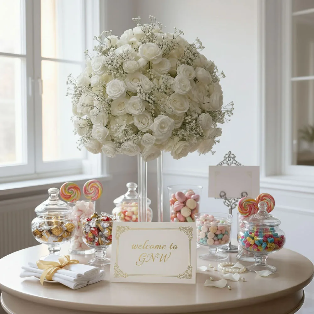 

Custom Artificial Flowers Centerpieces For Wedding, High Quality With Low MOQ