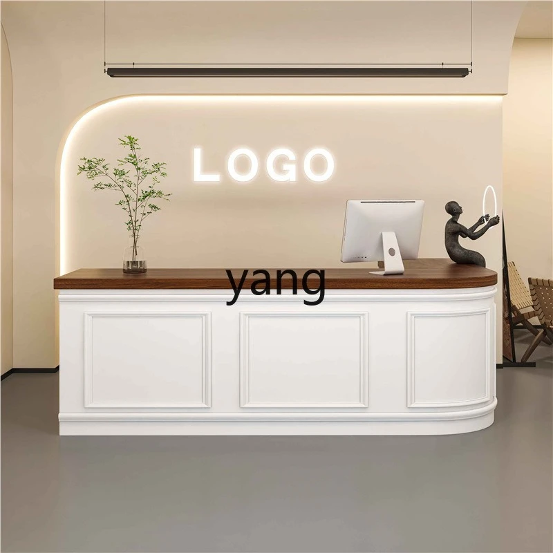 LH checkout page store small beauty salon light luxury front desk reception paint bar