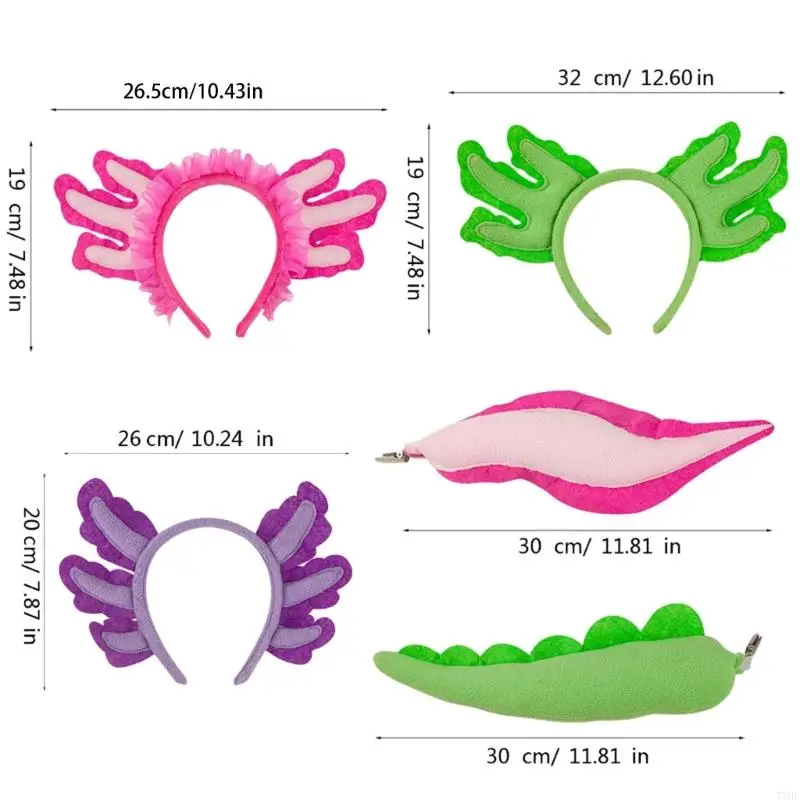 77彼女はぬいぐるみサンショウウタイガンヘアハープ女性動物のテーマヘッドバンドキッズ面白い耳のヘアフープ