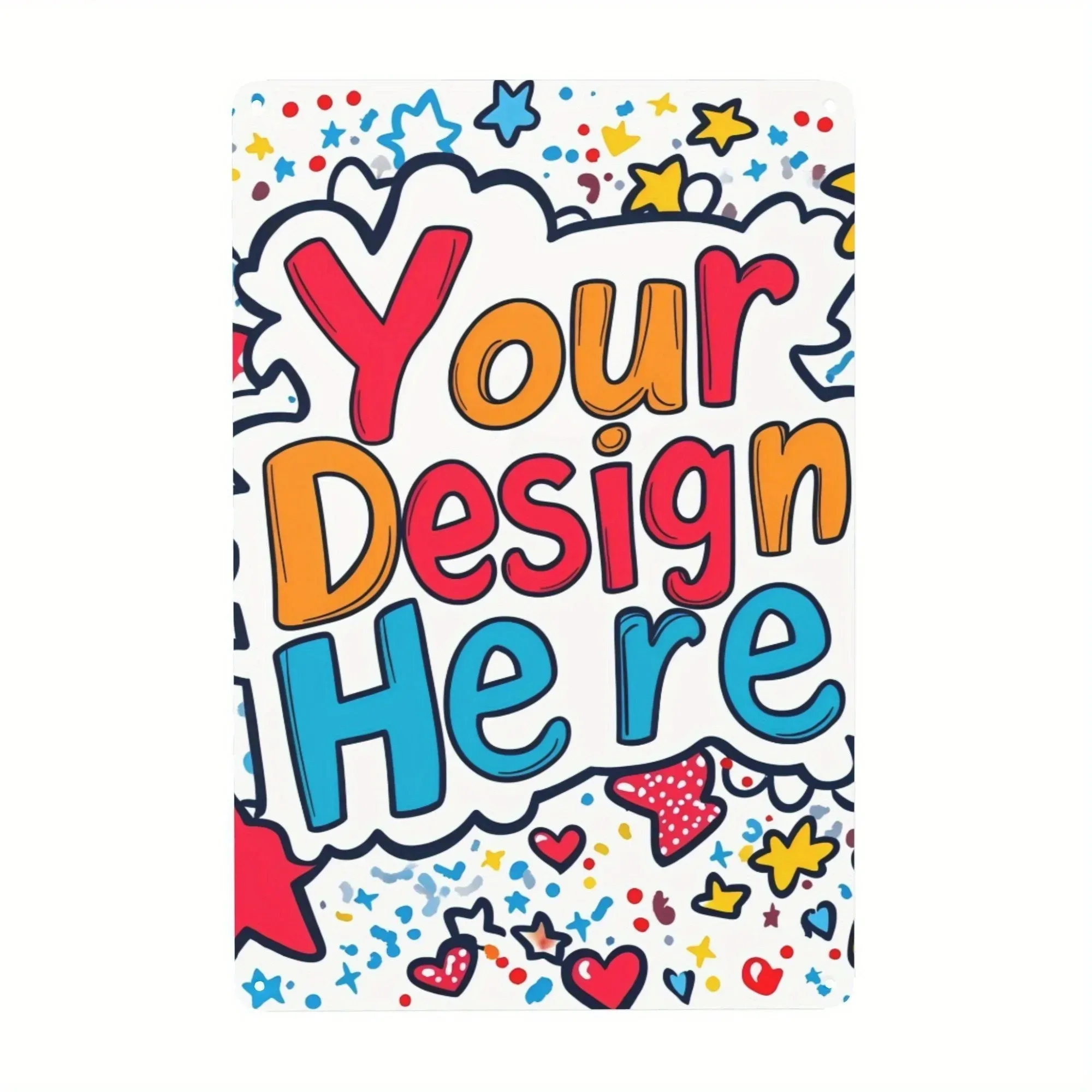 CIFbuy Customizable 2D Flat Tin Metal Wall Plaque 8