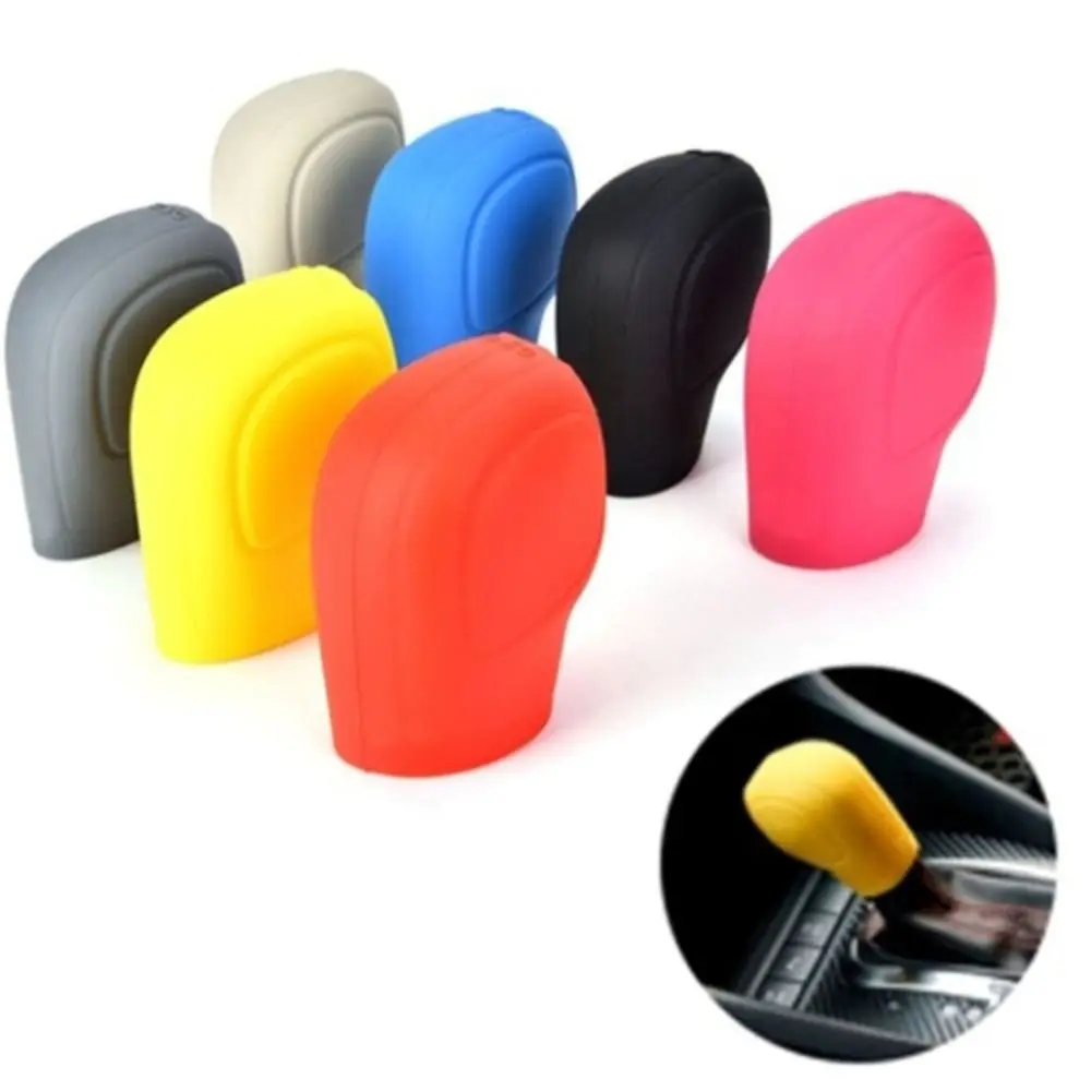 Automatic Gear Car Gear Shift Knob Cover Non-Slip Car Interior Auto Shifter Handle Cover Silicone Handle Protective Covers Car