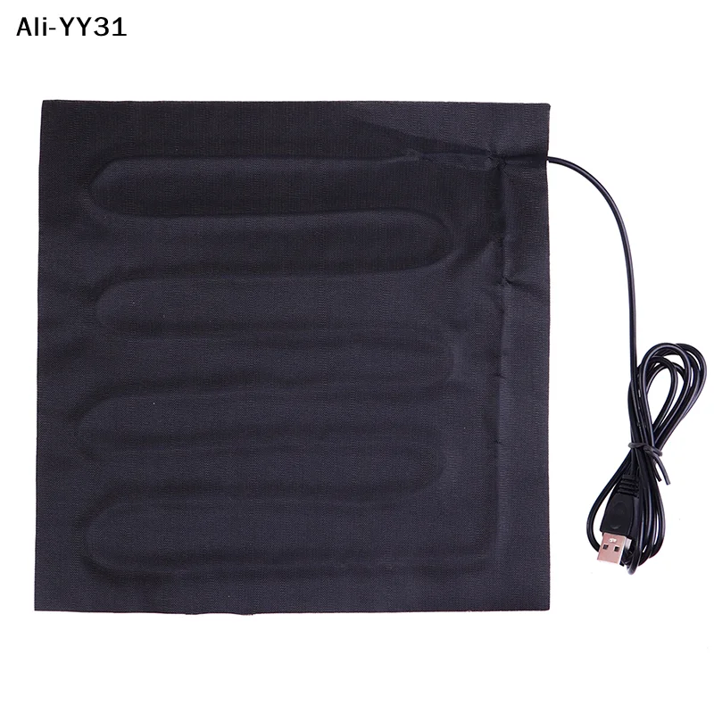 【Zy】22x22cm 5V USB Pet Warmer Heating Pad Electric Heater Pad Winter Warm Carpet Carbon Fiber Heating Pad Hand Warmer