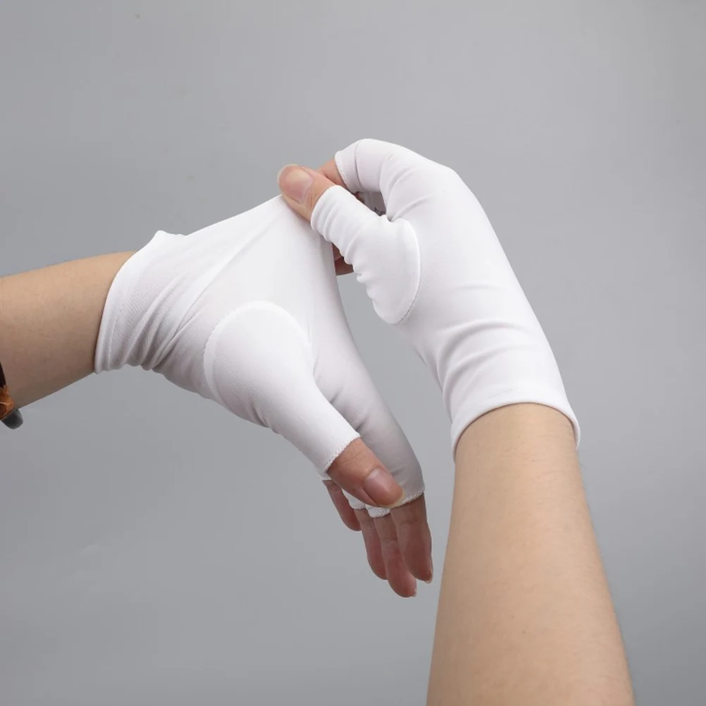 

2pcs UV Half Finger Gloves Lightweight Breathable Cycling Gloves for Climbing Driving Outdoor Sports Sunblock Mitten