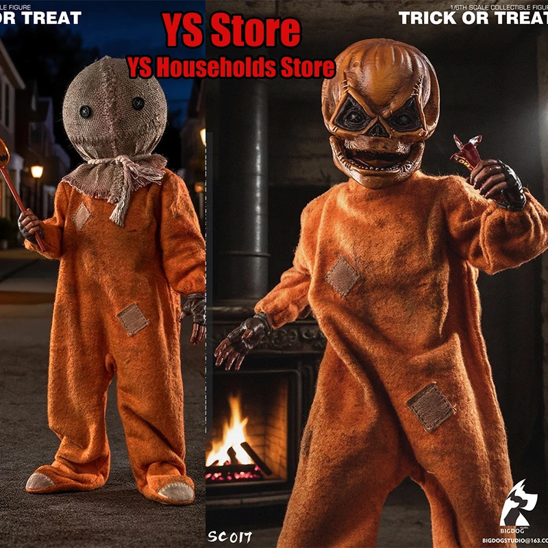 BIGDOG STUDIO 1/6 Pumpkin Head Trick Or Treat Halloween Scene Ornament 12inch NO:SC017 Horror Kid Action Figure Display Model