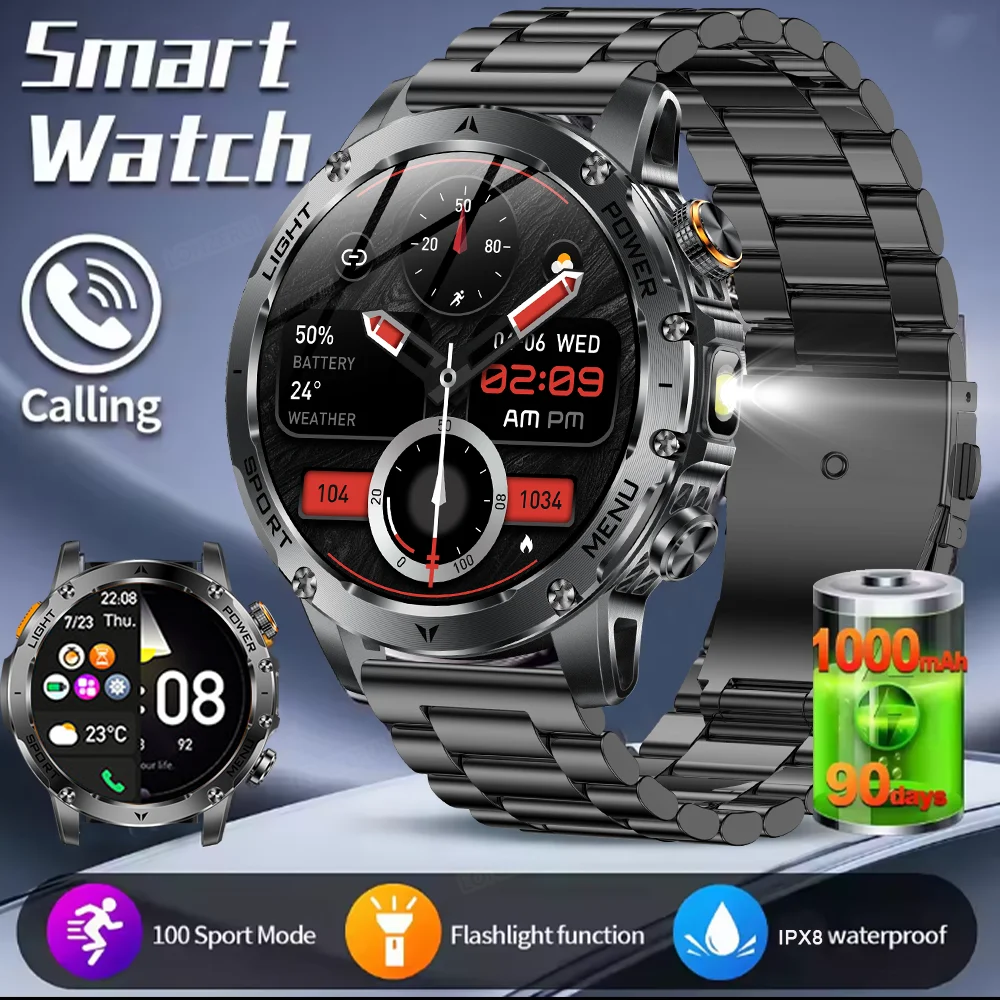 

2025 New For Xiaomi IOS GPS Smart Watch 3ATM Waterproof Built-in Dual-band GNSS Compass Bluetooth Calling Sport Men Smartwatches