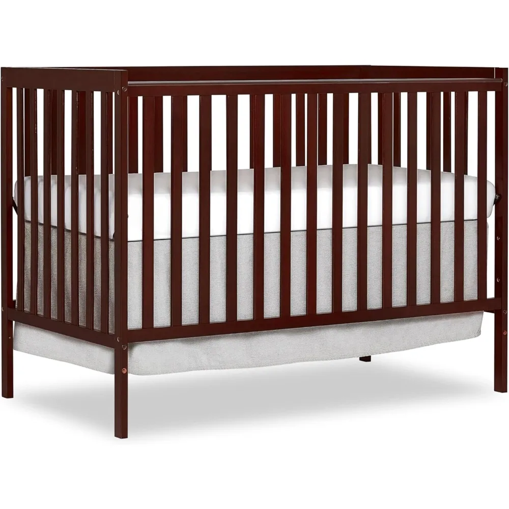 Dream On Me Synergy 5-In-1 Convertible Crib In Espresso, Greenguard Gold Certified