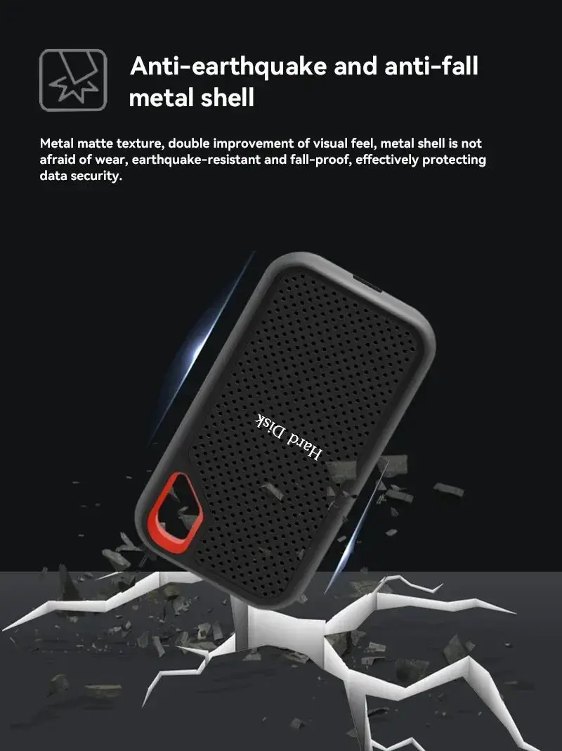 2026 E61 محرك الأقراص الصلبة المحمول SSD 4 تيرا بايت عالي السرعة 1 تيرا بايت القرص الصلب الأصلي USB 3.1 Type-C القرص الصلب 2 تيرا بايت ssd خارجي للكمبيوتر المحمول