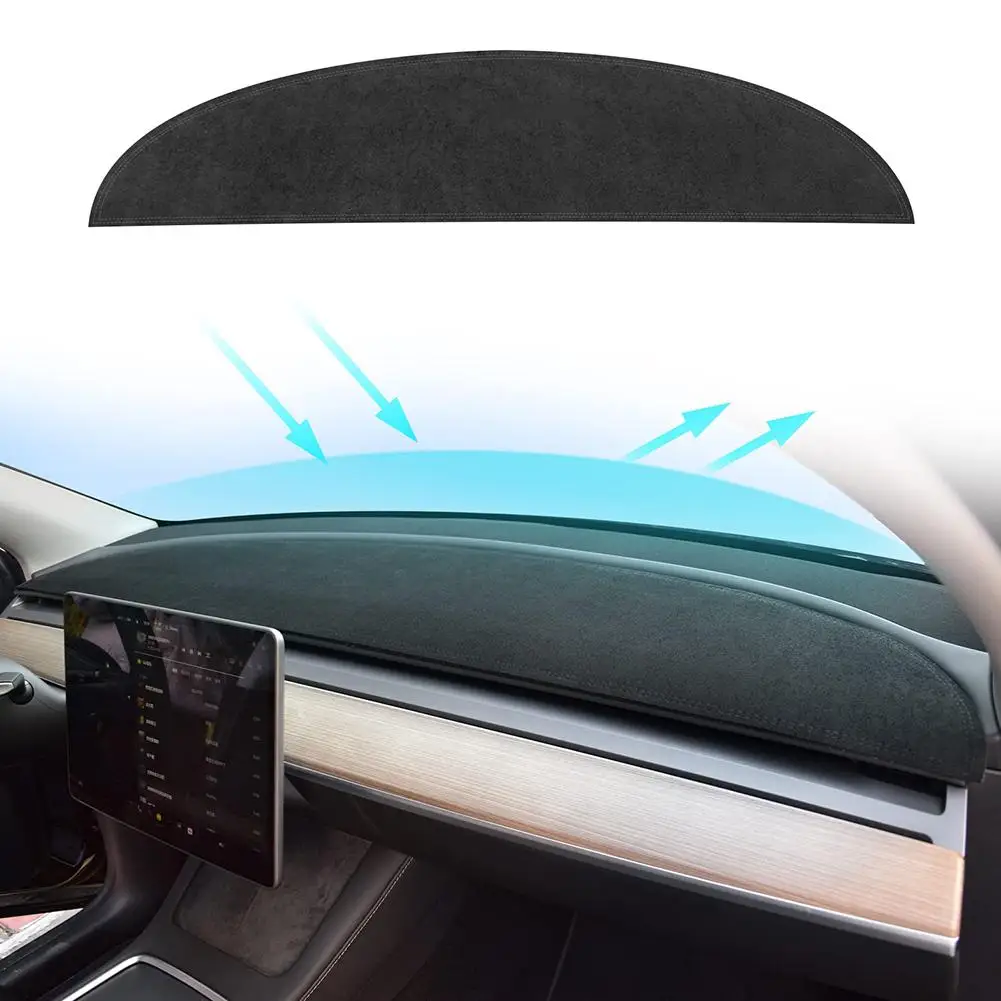 

Dashboard Cover Compatible For Model Y 17-23 Dashboard Pad Anti-slip Dash Mat Interior Auto Accessories