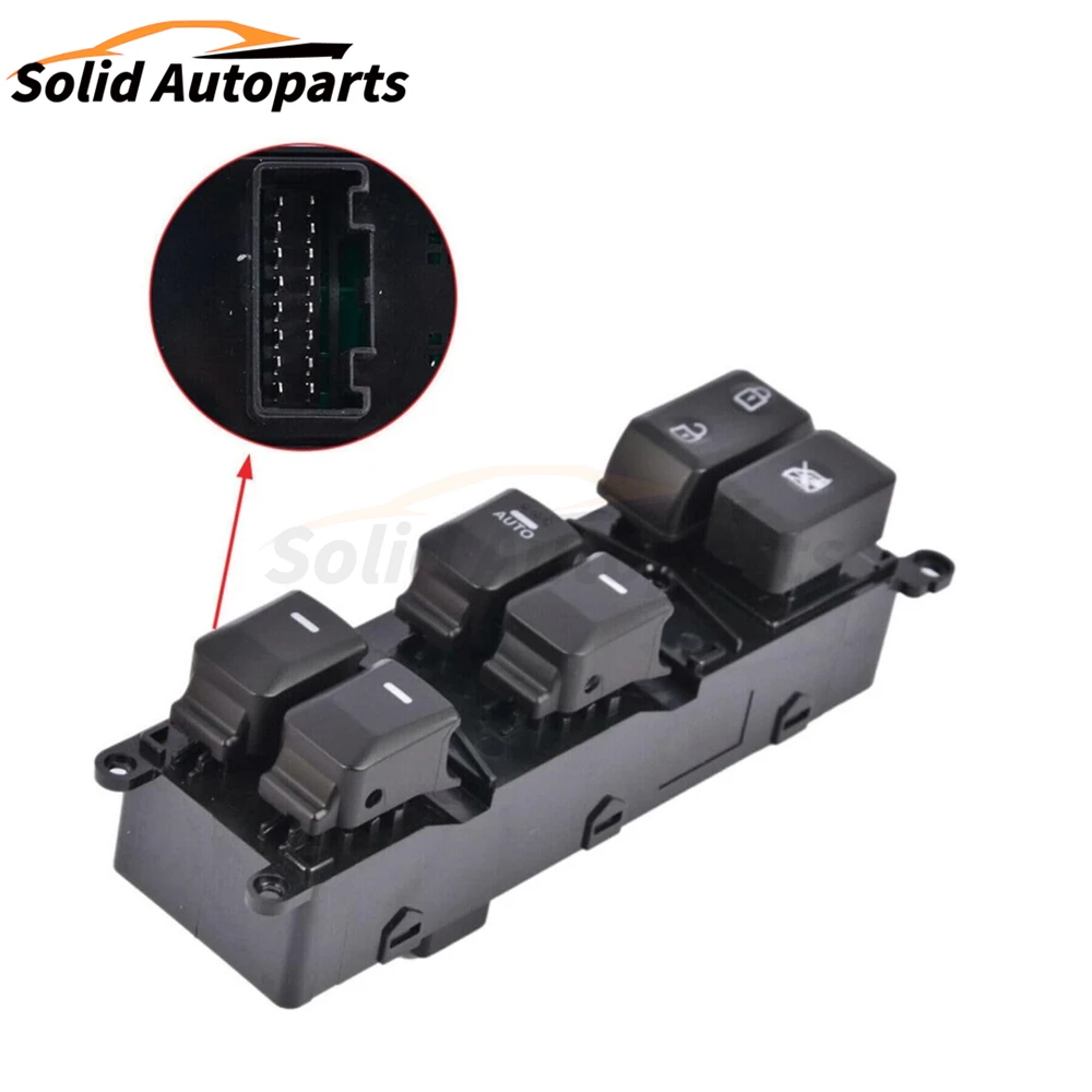 

16PINS 93570-1W155 Power Window Control Switch for Kia Rio 2012-2015 LHD Electric Master Glass Button Front Left 4-Door EX 1.6L