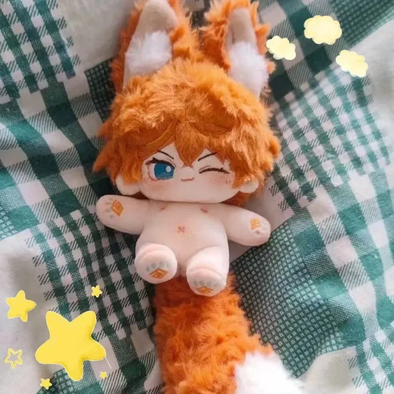 10cm Anime Plush Toys Tartaglia Cotton Doll Magnetic Tail Cospslay Soft Stuffed Plushie Dolls Anime Figure Children Girl Toys