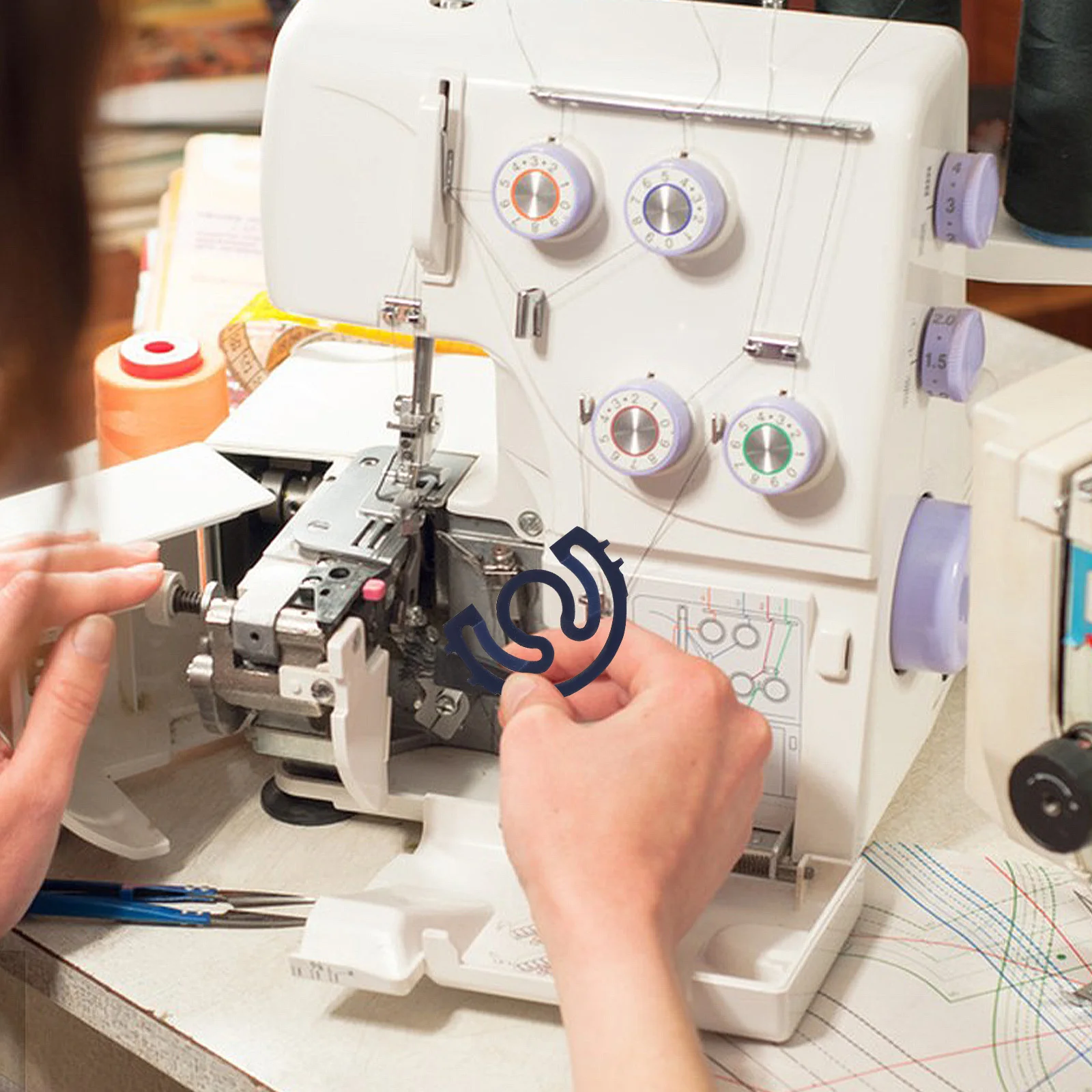 

100Pcs Sewing Machine Supplies Steel Bobbin Case Spring Precision Tension Control Shim Plate Heavy Duty Replacement Part