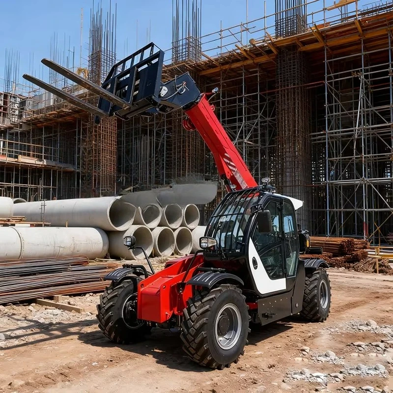 3.5 Ton 10m 4x4 Diesel Telehandler Forklift with Quick Coupler and 3 Steering Modes for Industrial