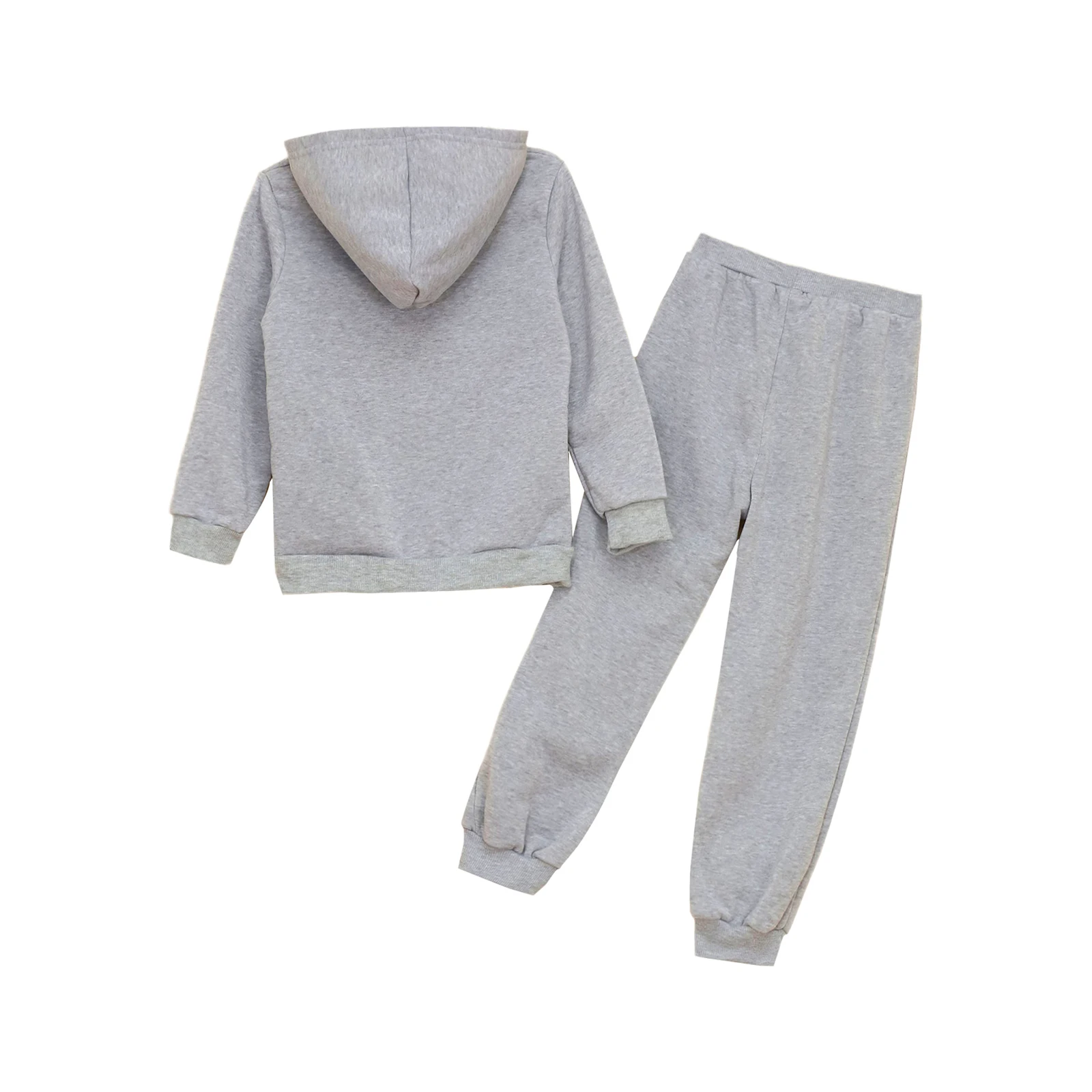 Tenues de sport d'automne et d'hiver pour enfants, sweat-shirt et pantalon de jogging pour filles, survêtement athlétique, pull à manches longues, imprimé coeurs colorés