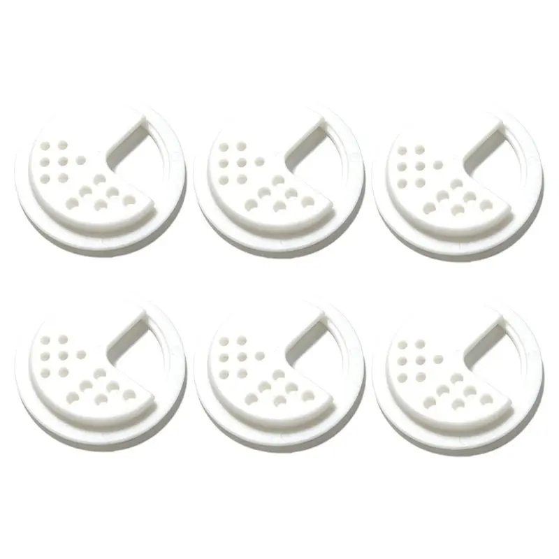 ABYN-6Pack Regular Mouth Lids Adjustable Spice Shaker Lids Plastic Seasoning Jar Lids For Mason Jars For Herbs, Salt & Pepper