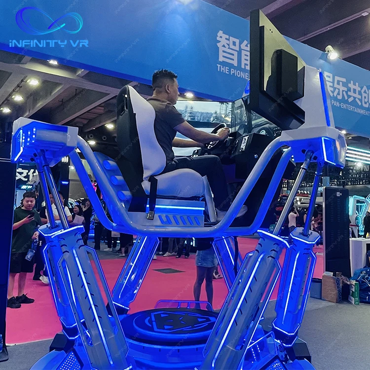 Kinderen en volwassenen 3 schermen 6Dof Vibration Motion Seat Cockpit Sim Racing Game Machine Driving Simulator te koop