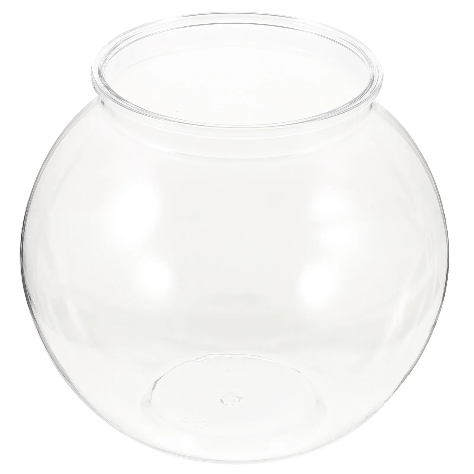 

1Pcs Small Round Fish Tank Plastic Transparent Aquarium for Home Office Desktop Decor Globe Fish Bowl Clear Container