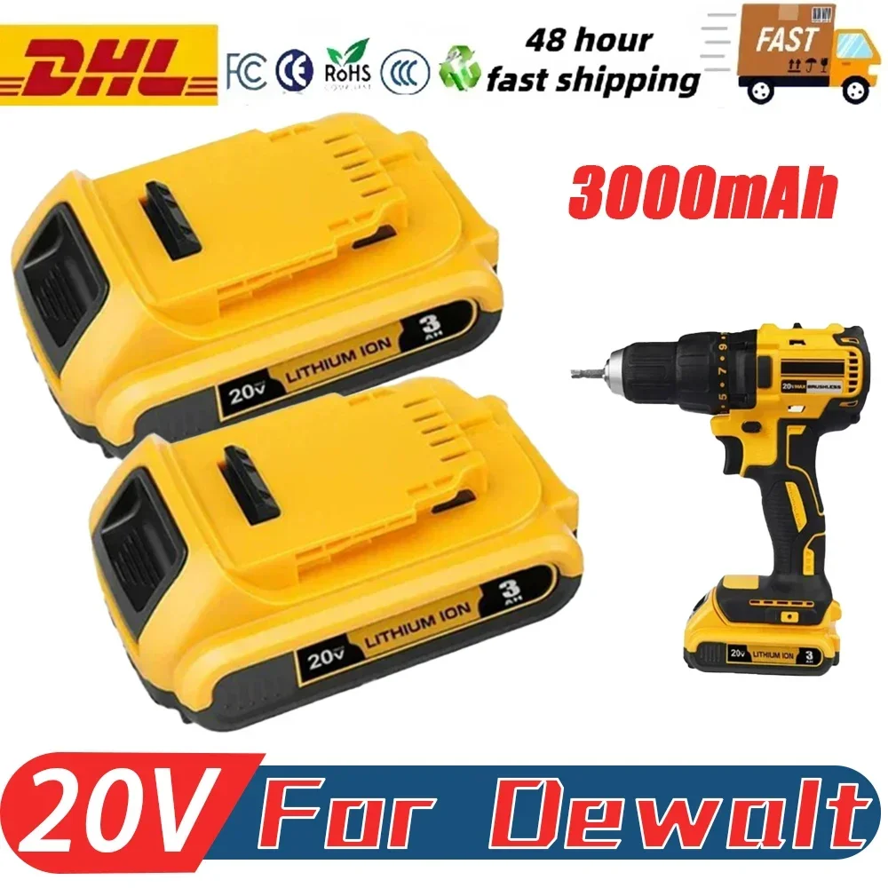 dewalt-maxツール用dcb203リチウムイオンバッテリー、20vバッテリー、30ah、dcb205、dcb206、dcb200、dcb182、dcb180、dcb230、dcd、dcf、dcgシリーズ