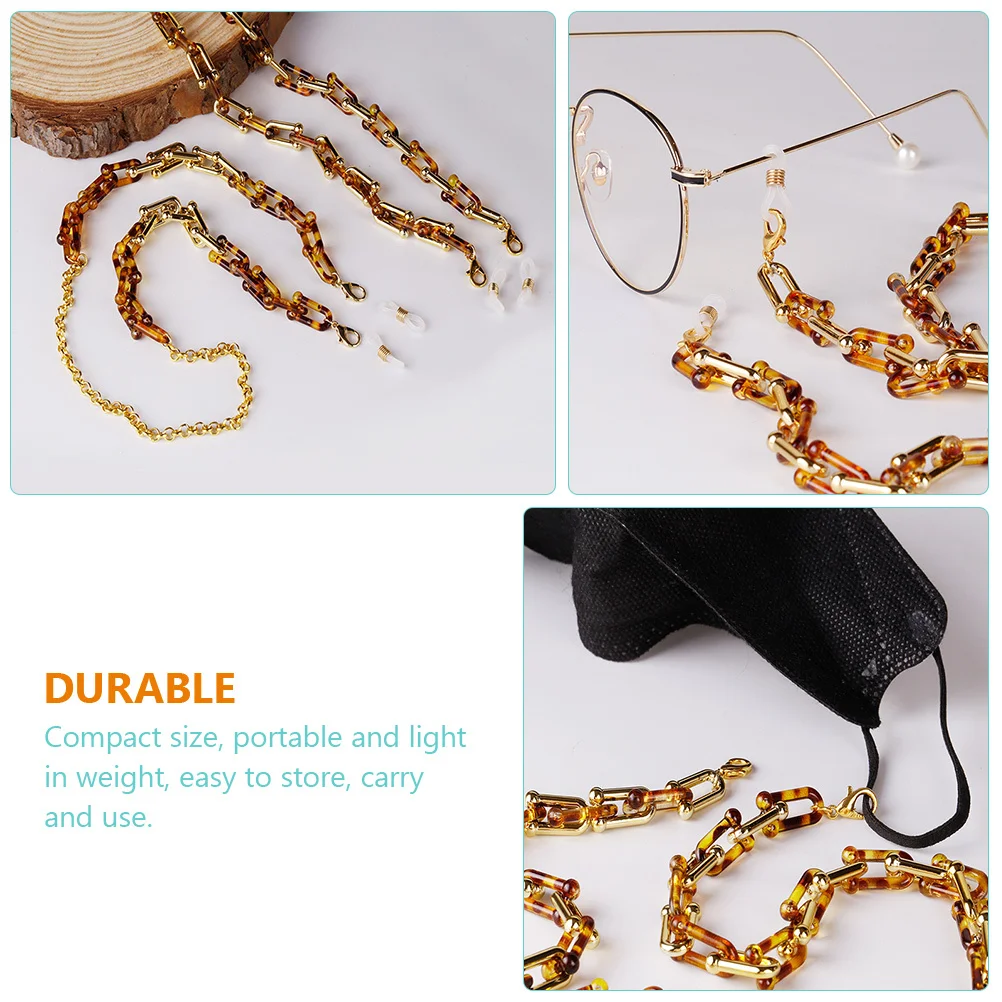 

Leopard Pattern Earphone Chain Chic Durable Wireless Glasses Hanging Chain Anti-Lost Eyeglasses Accessory Earphone Chains