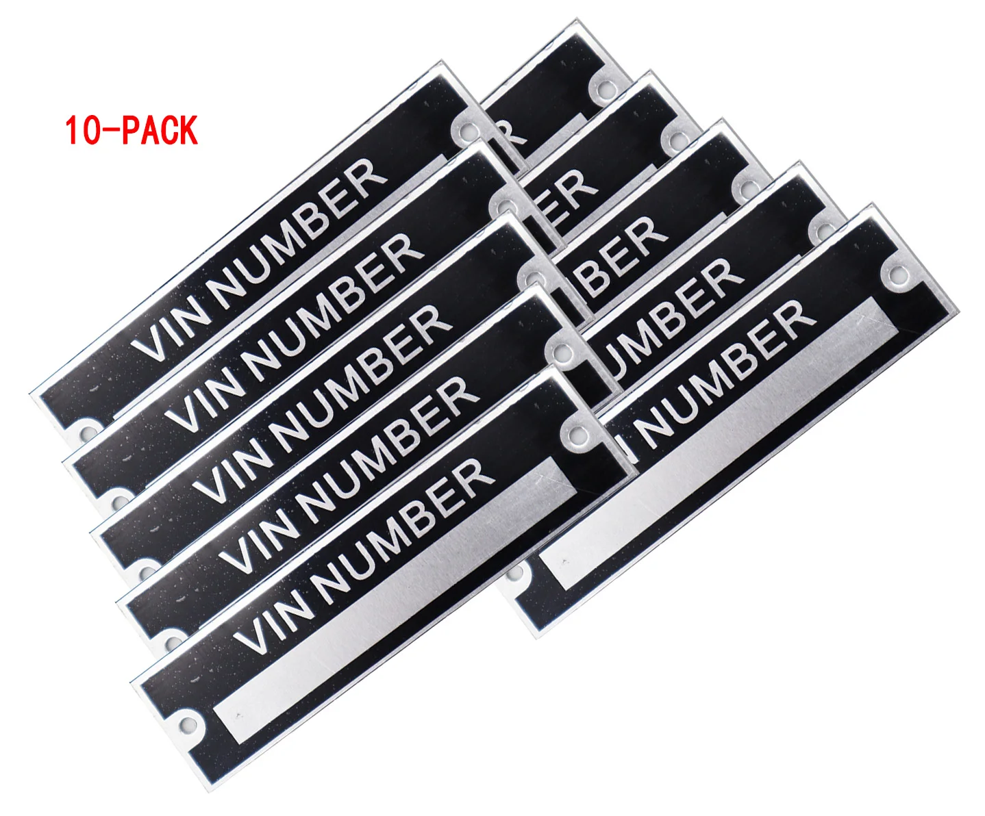 

10-PACK VEHICLE TRUCK BOAT Trailer Blank VIN & Weight AXLE Chassis Plate 95mm x 25mm Identification Number