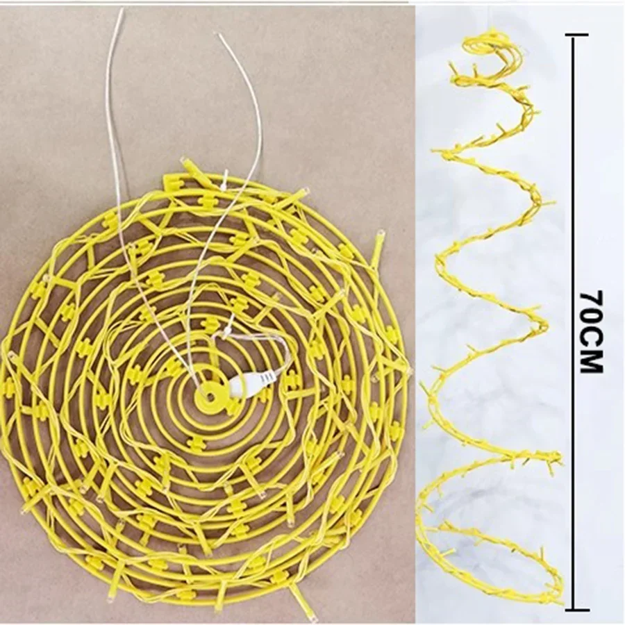 75CM Christmas Tree Spiral Rattan Fairy Light Outdoor Rattan Tree Hanging String Light Landscape Christmas Tree Garland Light