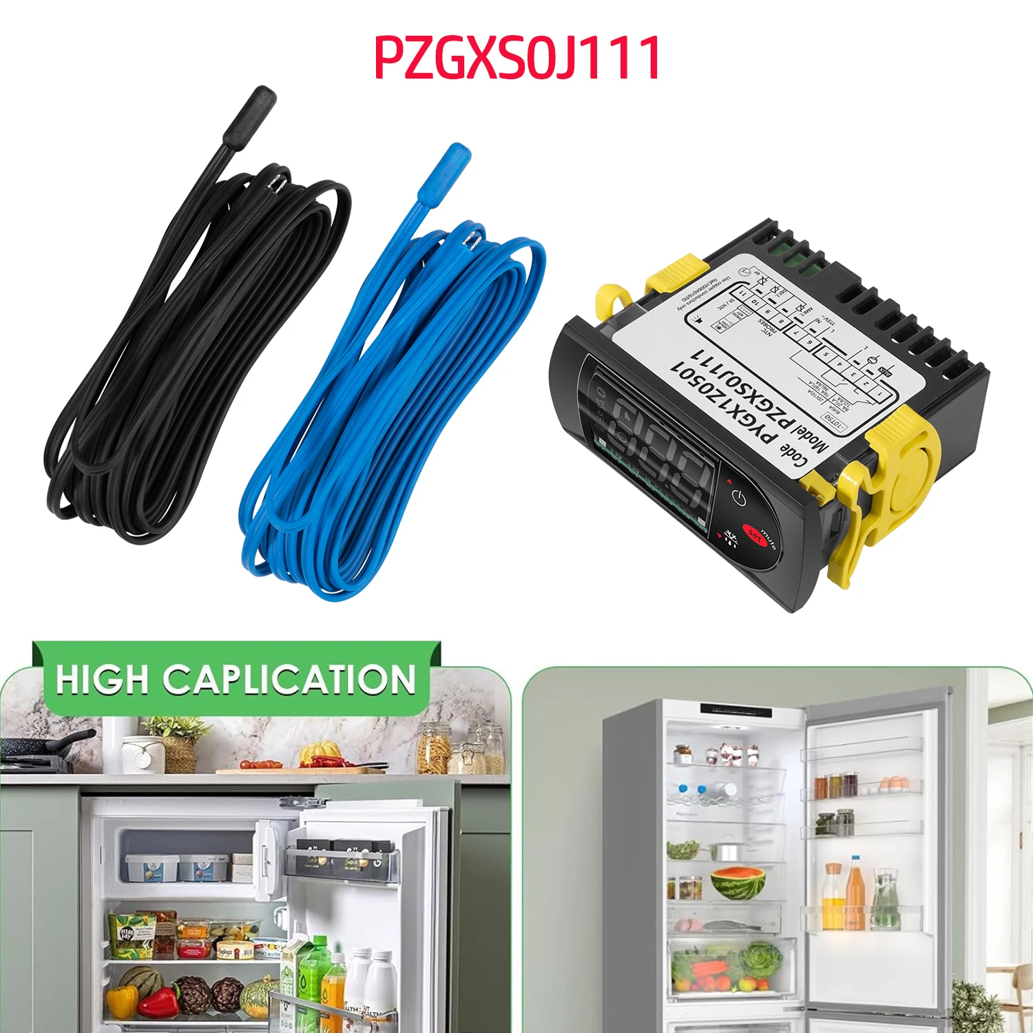 

Терморегулятор PZGXS0J111 для Carel и всех типов холодильников, цифровой, 115В, с 2 датчиками температуры NTC