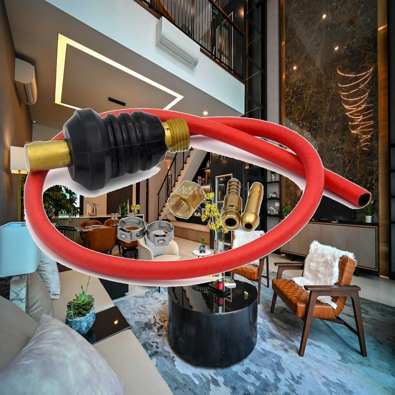 Gas Cylinder Adapter Hydraulic Fusing Connector Brass Plastic Clamps for Torch Hose Assembly Kit
