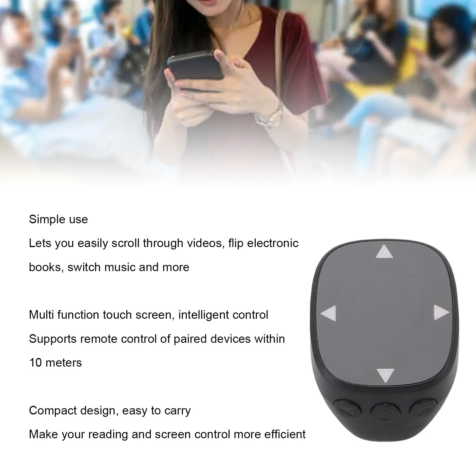 الصفحة تيرنر الفرس المحمولة حتى أسفل التمرير الموسيقى التبديل المضادة للتدخل الإصبع بلوتوث التحكم عن بعد للكمبيوتر اللوحي