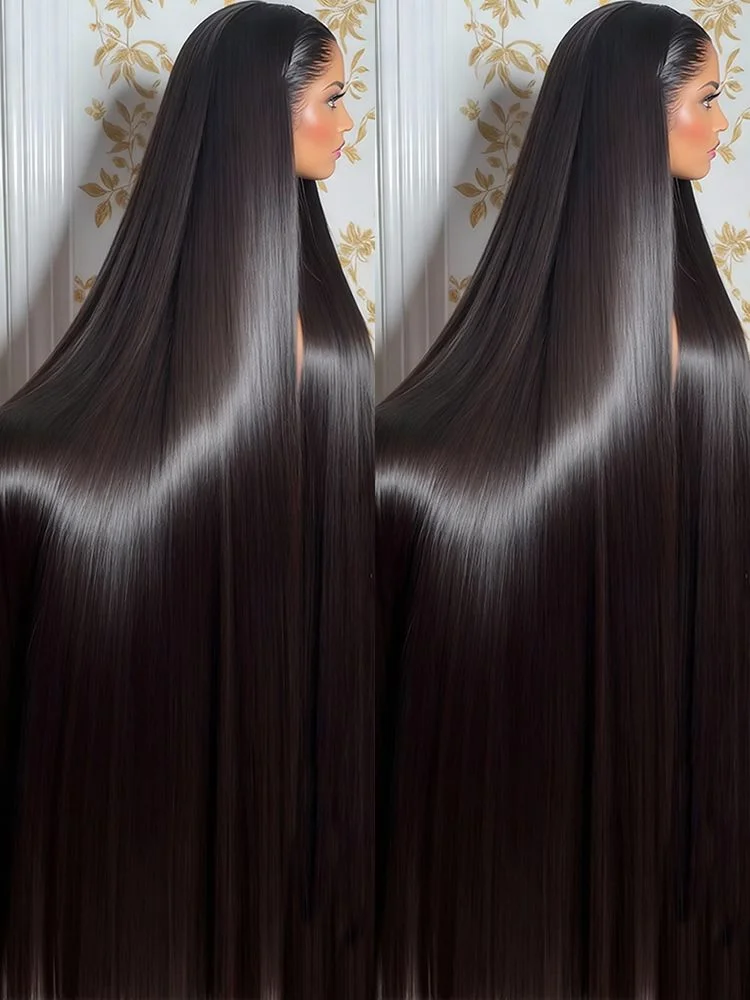 

30 40 Inch 250 Density Frontal Wig For Black Women Brazilian Wigs Human Hair 13x6 Bone Straight HD Transparent Lace Front Wigs