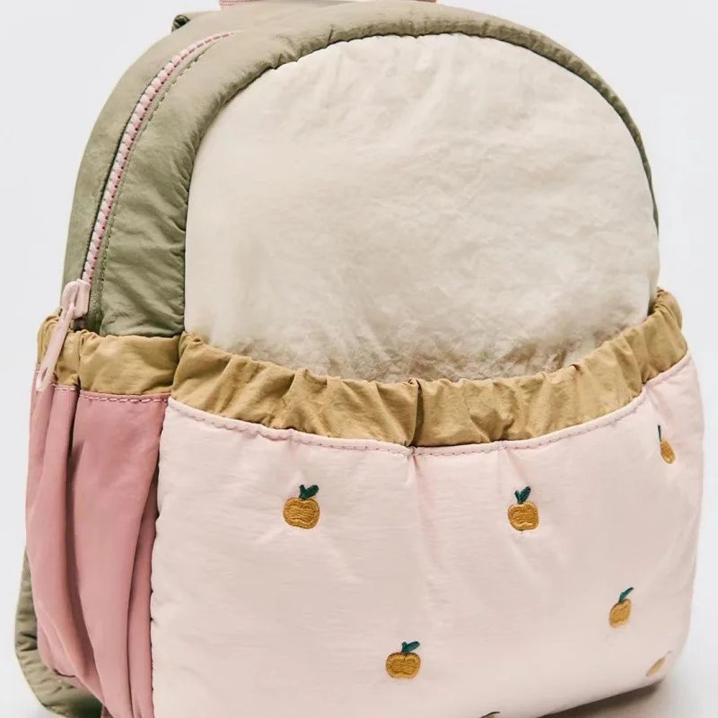 Disney New Little Apple Backpack Sweet Large Capacity Student Laptop Bag Embroidery Lightweight Handbag