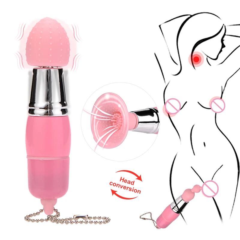 Pocket Size Nipple Sucking Vibrator Clitors Toungue Licking Vibrating Massager G-spot Stimulate Sex Toys for Women Adult Product