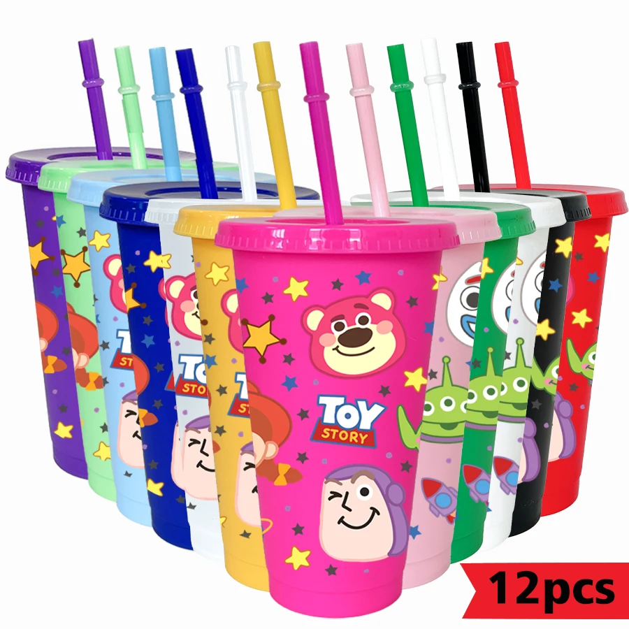 12 unidades/pacote disney toy story urso abraço 26oz copo de plástico colorido festa de aniversário utensílios para beber suco caneca de café