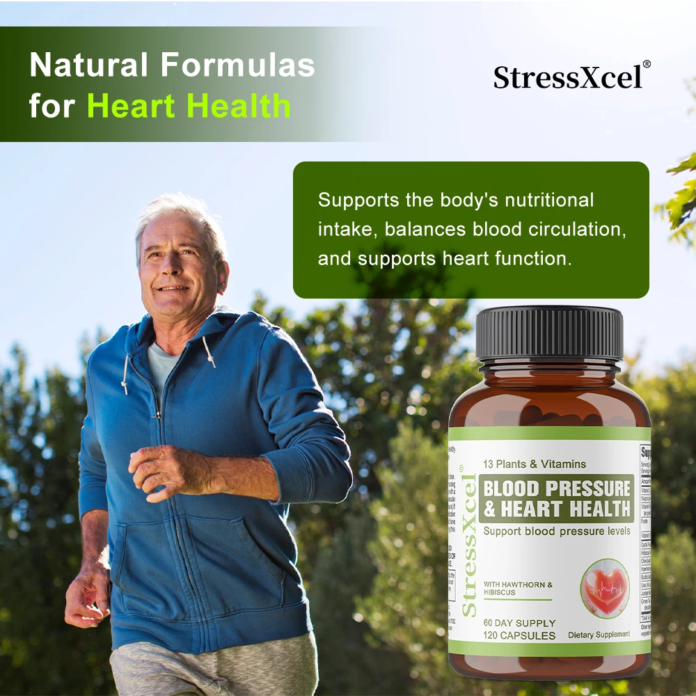 

Heart Health Blood Pressure Support Supplement - Support Blood Pressure & Healthy Circularity Naturally with Garlic & Hibiscus