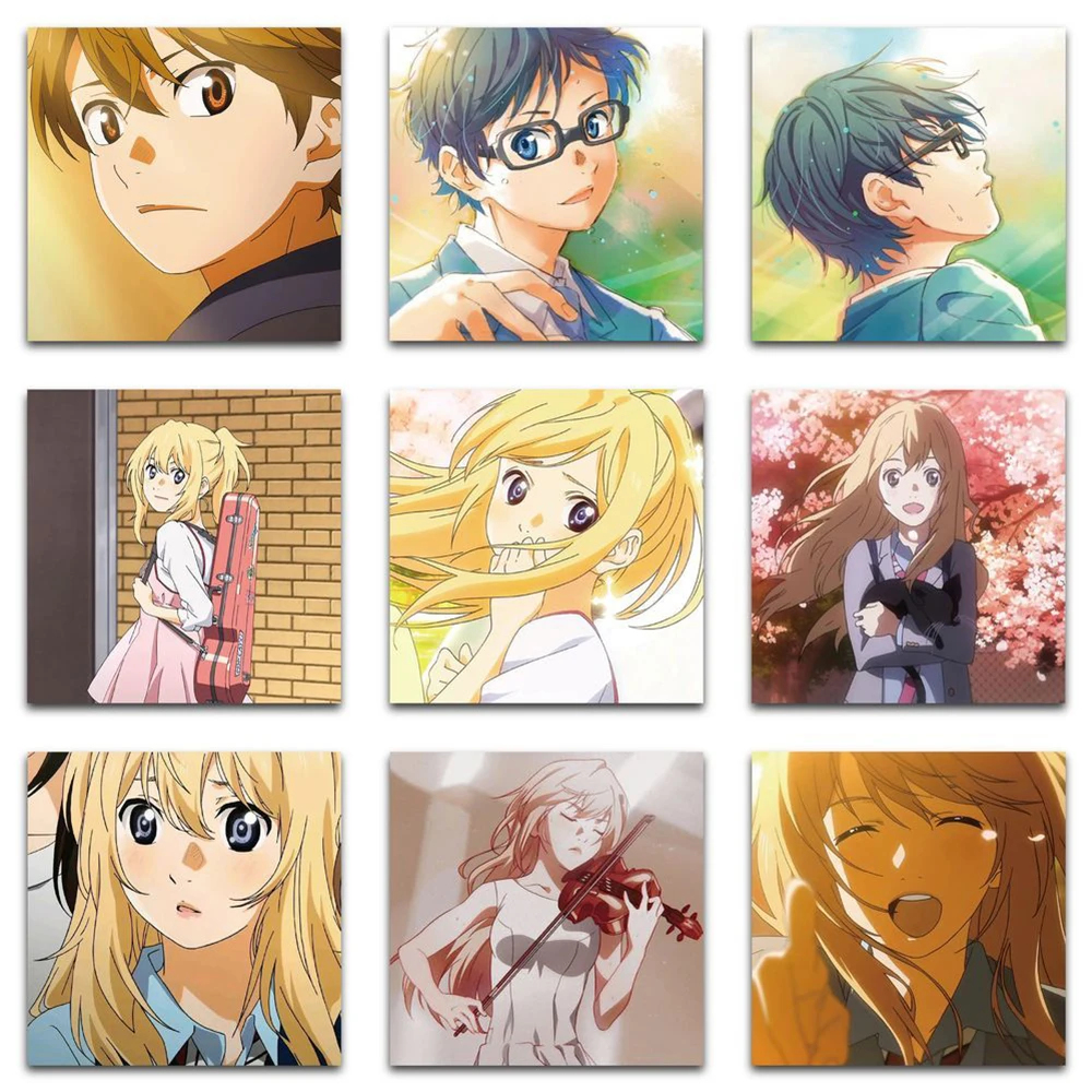 10/30/59pcs Miyazono Kaori Uw Lie In April Stickers Arima Kousei Anime Sticker Scrapbooking Laptop bagage Telefoon Cartoon Decal